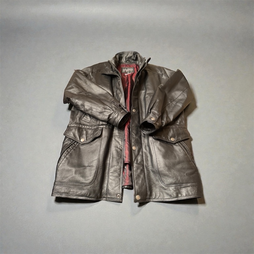 Men's Vintage Wilson’s Black Leather Jacket